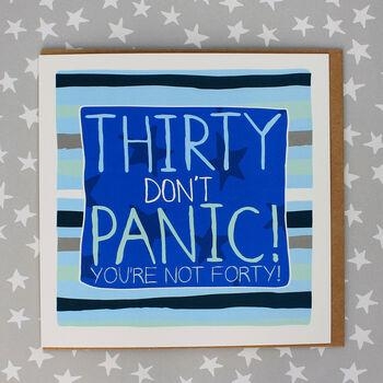 Thirty Don't Panic Card