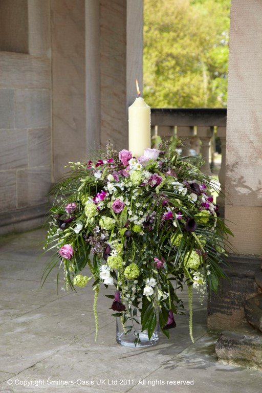 Pedestal Arrangement with candle