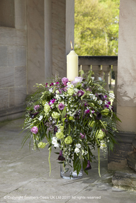 Pedestal Arrangement with candle