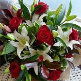 Red Rose and Lily Bouquet